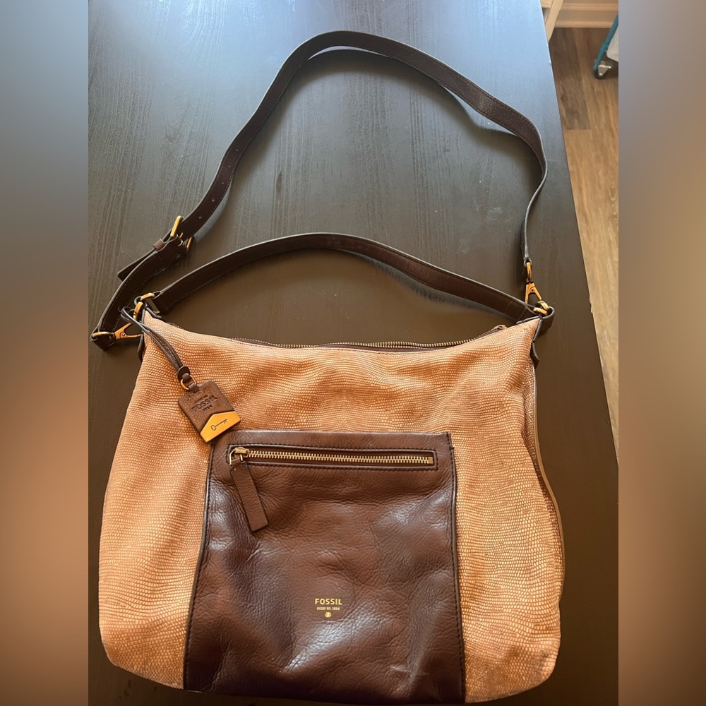Fossil hobo bag with crossbody strap